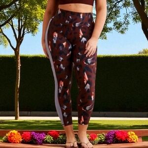 EUC Aerie Brown and Blue High-Waisted Leggings Size Medium